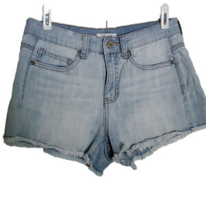 Mudd Light Wash Raw Hem Denim Jean Shorts Women's Size 5